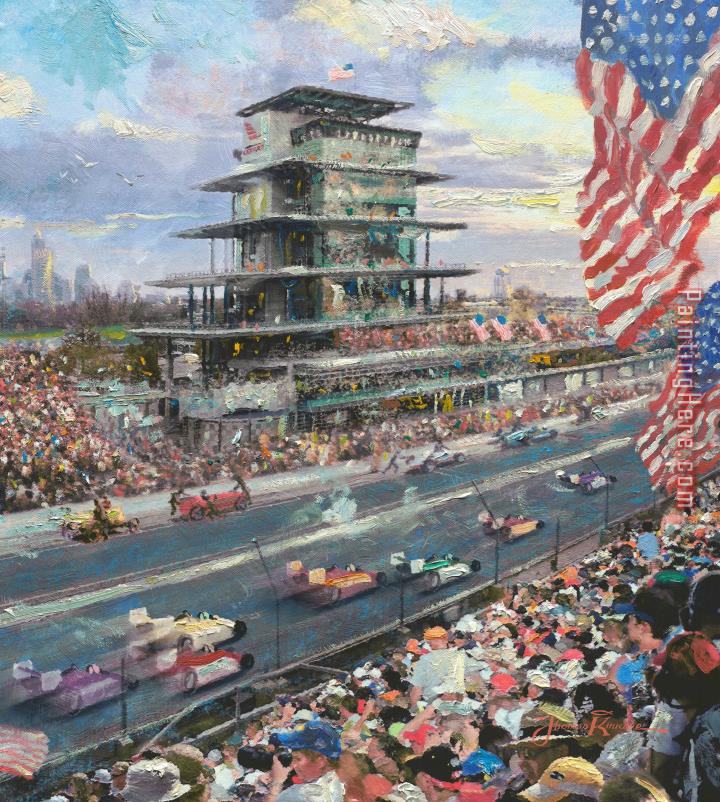 Thomas Kinkade Indianapolis Motor Speedway, 100th Anniversary Study